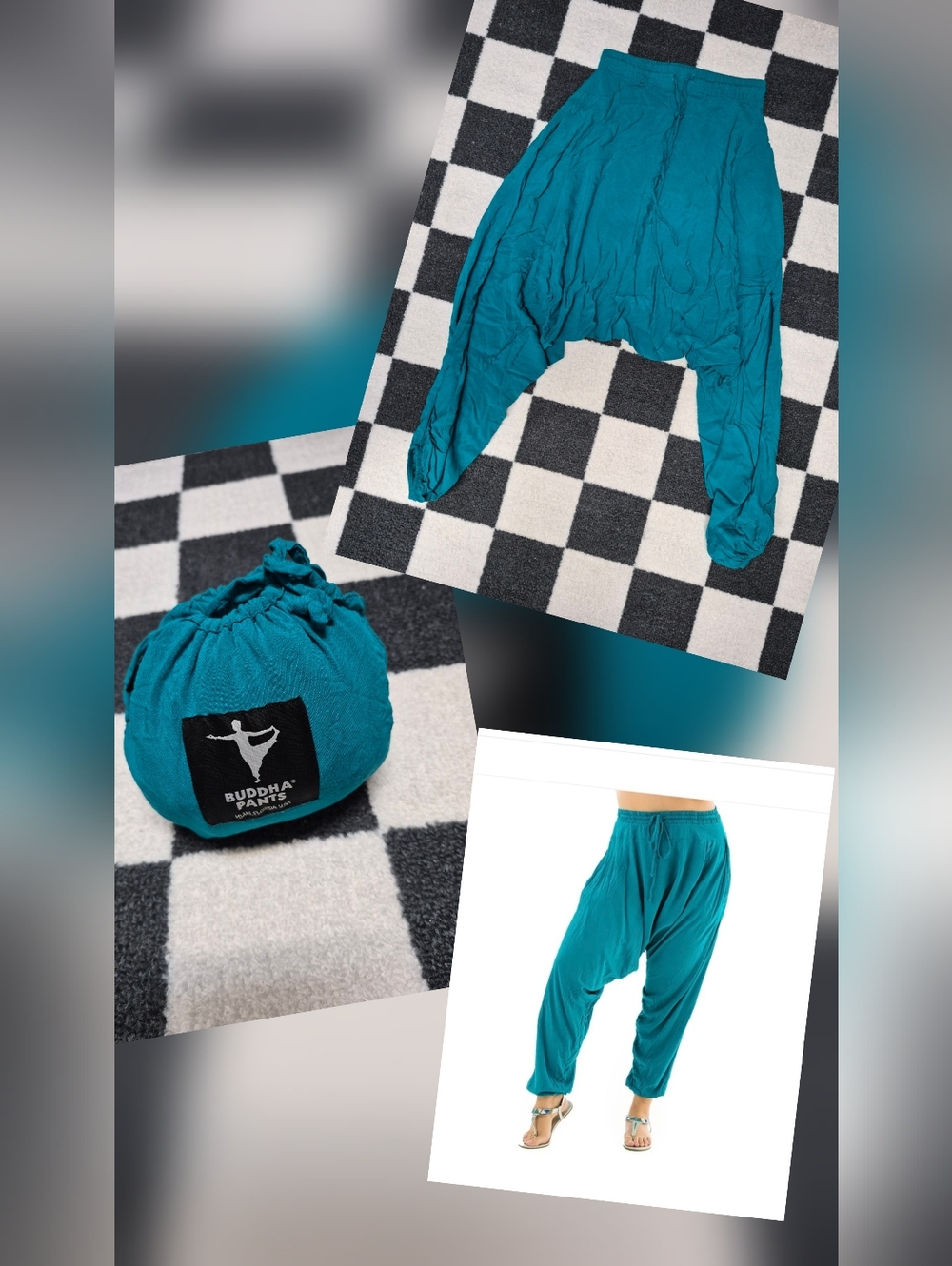 Buddha Pants Women Teal Harem Pants - Relaxed Fit